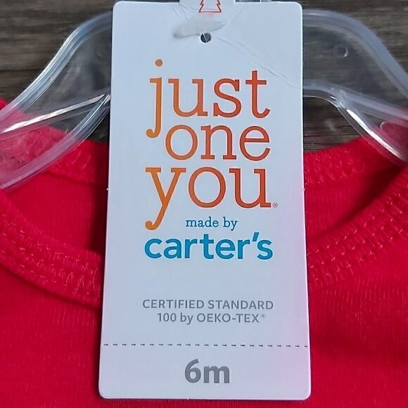 CARTER'S Baby "My First Christmas" 100% Cotton Red Onesie Shirt - Size 6 Months - Picture 5 of 5